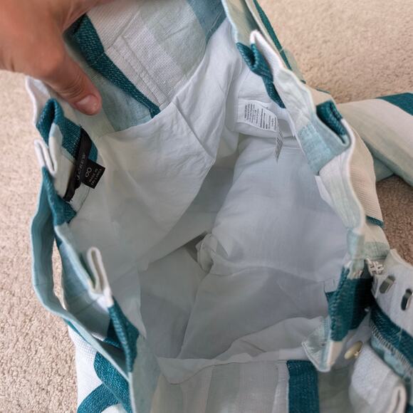 J.Crew Paperbag 100% Linen Wide Leg Pants in Cabana Stripe, size 00 - Picture 9 of 9